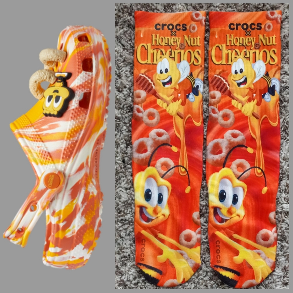 Honey nut cheerios crocs socks